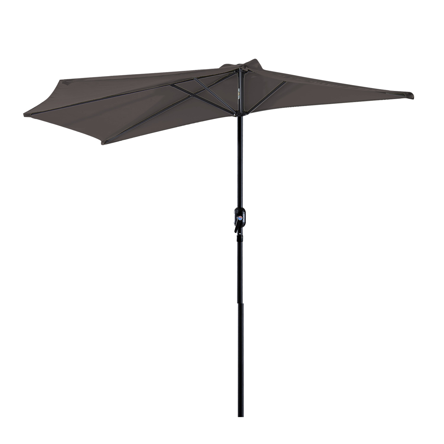 Outsunny Umbrelă Semicirculară Perete Grădină Deschidere Manivela Poliester Gri 269x138x236cm | Aosom Romania Outsunny Umbrelă Semicirculară Perete Grădină Deschidere Manivela Poliester Gri 269x138x236cm | Aosom Romania