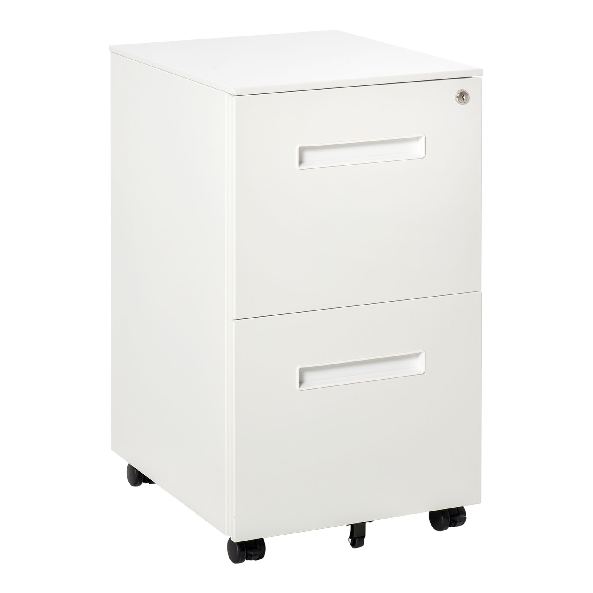 Vinsetto Dulap Sertare Birou Mobil, Organizator Documente cu Blocare, Oțel, 39x48x67cm, Alb | Aosom Romania Vinsetto Dulap Sertare Birou Mobil, Organizator Documente cu Blocare, Oțel, 39x48x67cm, Alb | Aosom Romania