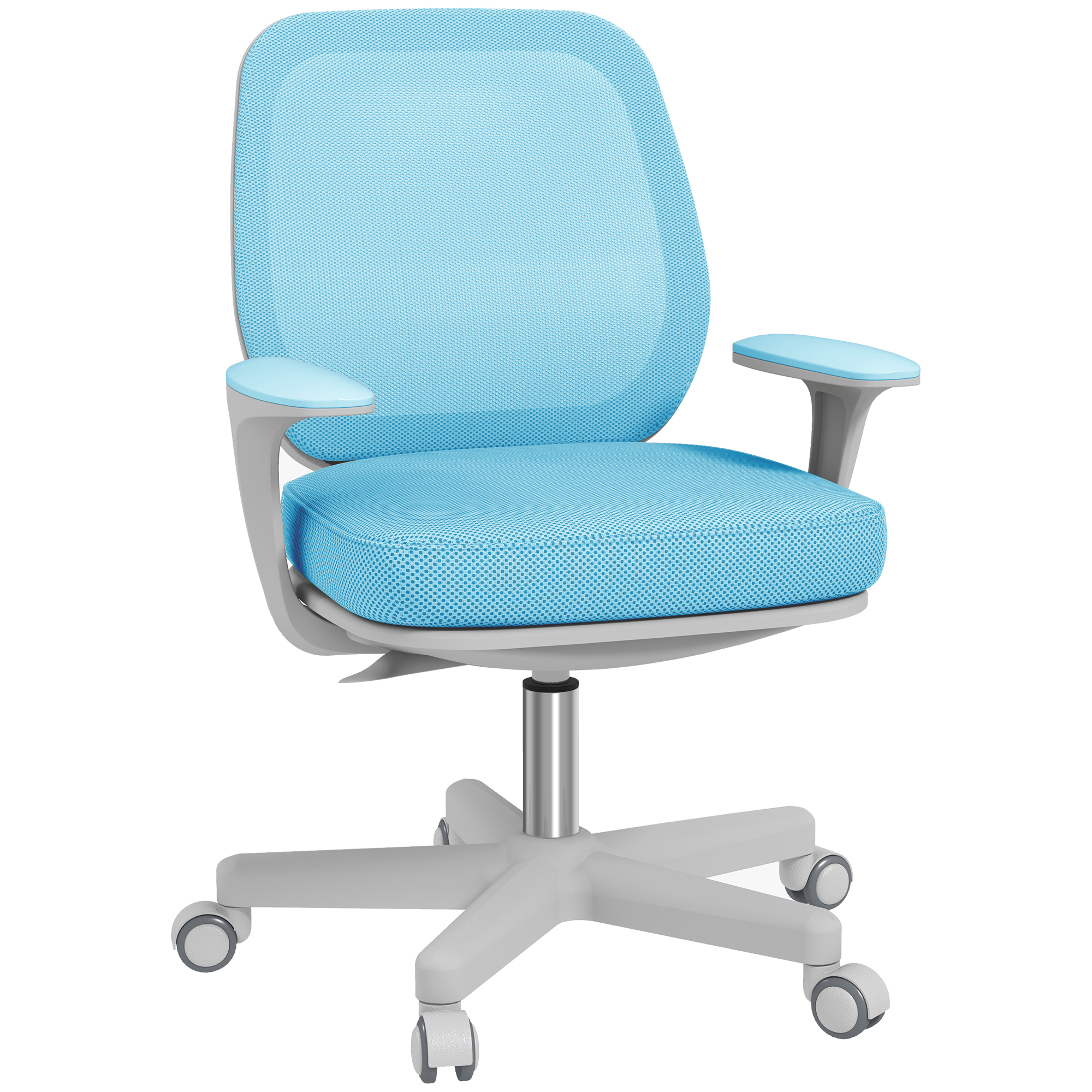 Vinsetto Scaun de Birou Ergonomic cu Inaltime Reglabila, Scaun Rotativ si Respirabil cu Functie de Inclinare, 55x48x82.5-94.5 cm, Albastru Vinsetto Scaun de Birou Ergonomic cu Inaltime Reglabila, Scaun Rotativ si Respirabil cu Functie de Inclinare, 55x48x82.5-94.5 cm, Albastru