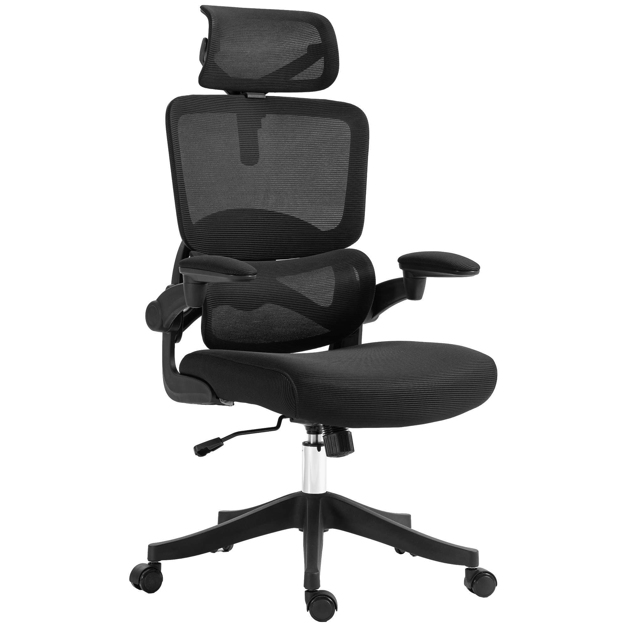 Vinsetto Scaun Ergonomic de Birou cu Spătar Reglabil Tetieră Cotiere Suport Lombar Funcție de Rotire Negru | Aosom Romania Vinsetto Scaun Ergonomic de Birou cu Spătar Reglabil Tetieră Cotiere Suport Lombar Funcție de Rotire Negru | Aosom Romania