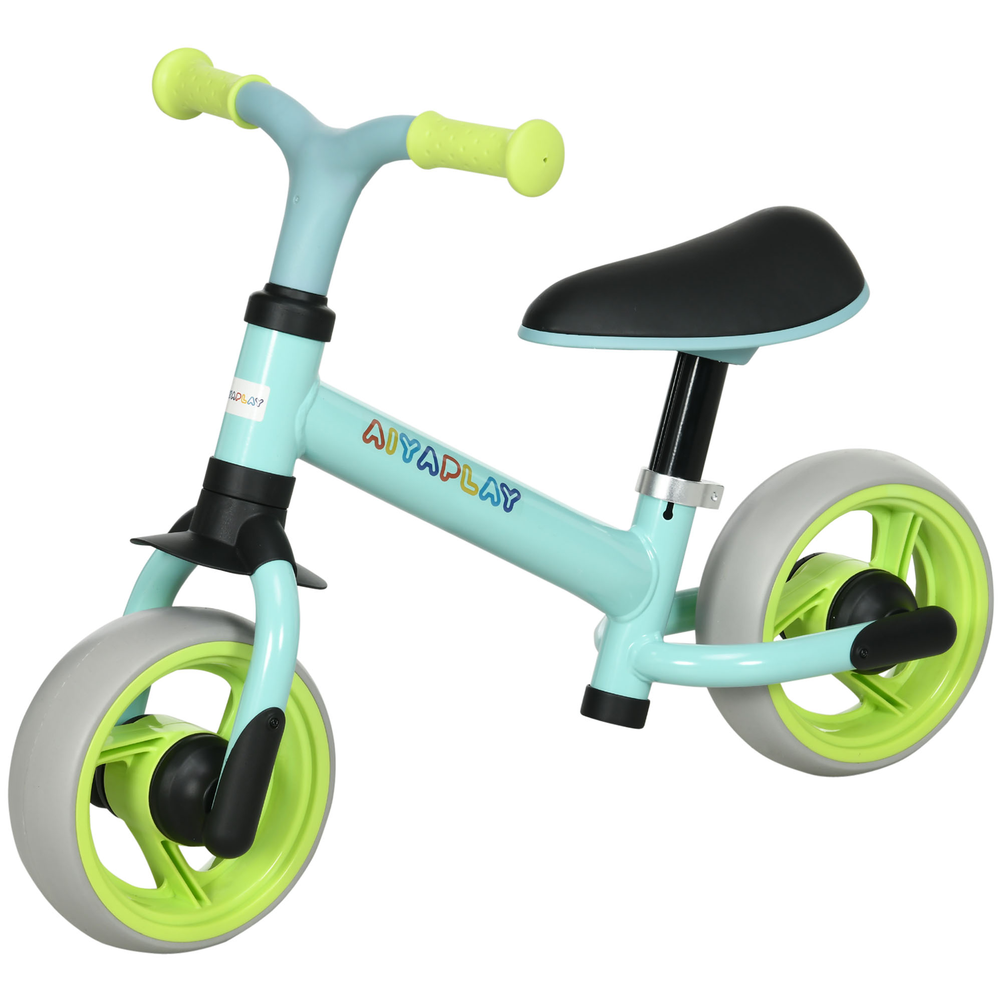 AIYAPLAY Bicicletă de echilibru pentru Copii cu Șa Reglabilă și Roți EVA, Bicicletă pentru Copii din Oțel, PP, PU și TPR, 66.5x34x47 cm, Multicolor AIYAPLAY Bicicletă de echilibru pentru Copii cu Șa Reglabilă și Roți EVA, Bicicletă pentru Copii din Oțel, PP, PU și TPR, 66.5x34x47 cm, Multicolor