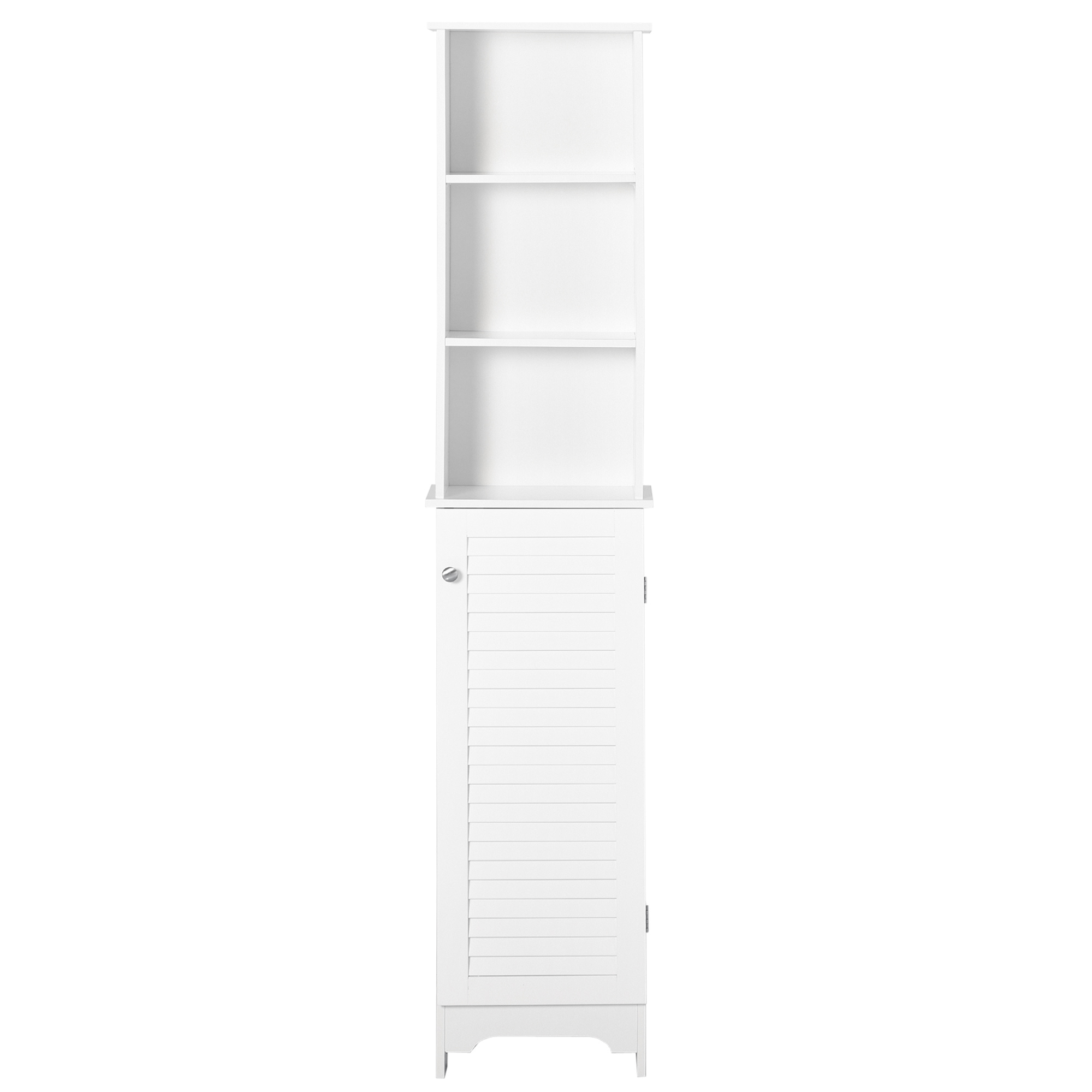 HOMCOM Coloană Baie 3 Niveluri Dulapior Închis Economie Spațiu MDF PAL 34x20x165cm Alb | Aosom Romania HOMCOM Coloană Baie 3 Niveluri Dulapior Închis Economie Spațiu MDF PAL 34x20x165cm Alb | Aosom Romania