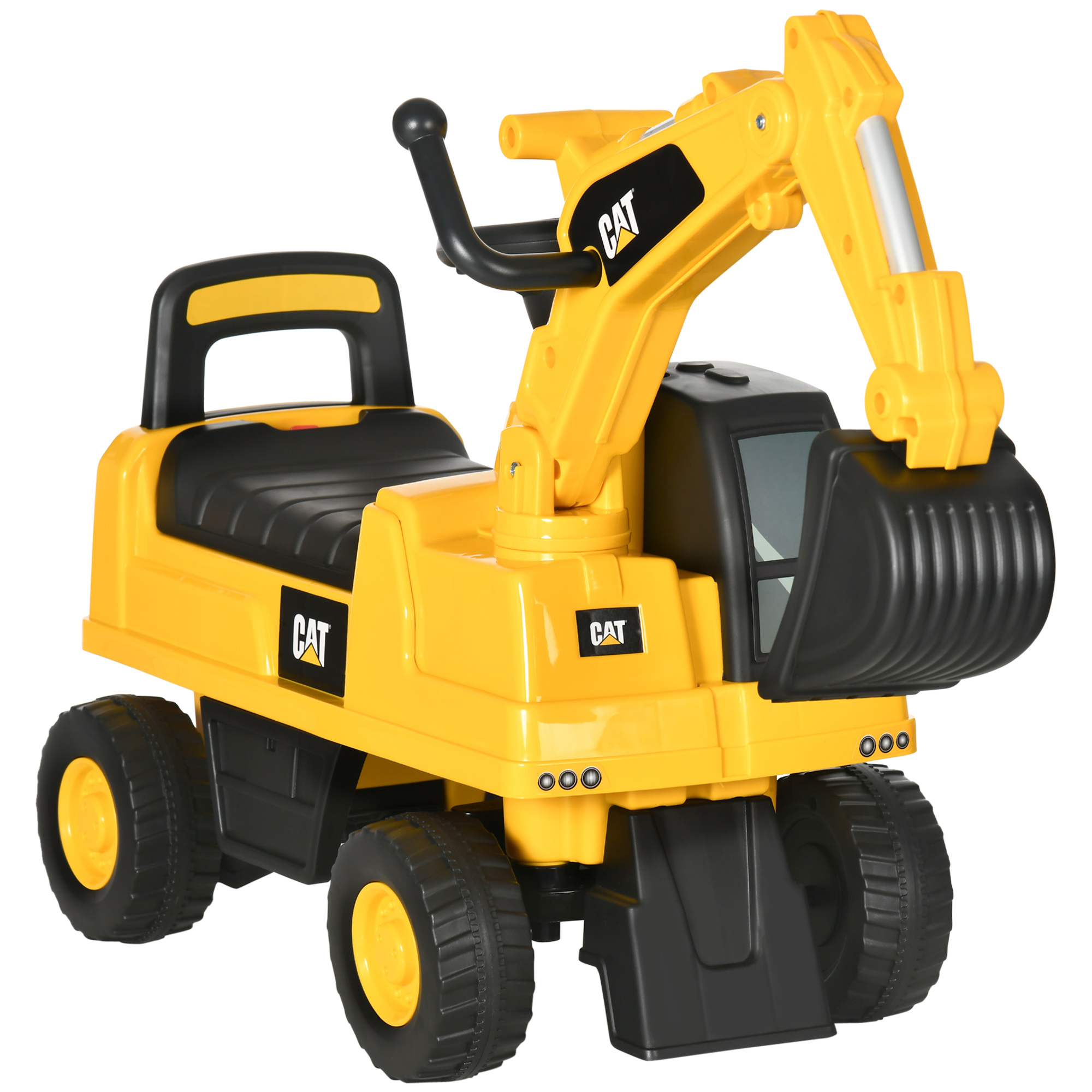 HOMCOM Excavator si compartiment de depozitare, jucarie de calarit pentru copii de la 1-3 ani fara baterie, galben | AOSOM RO HOMCOM Excavator si compartiment de depozitare, jucarie de calarit pentru copii de la 1-3 ani fara baterie, galben | AOSOM RO