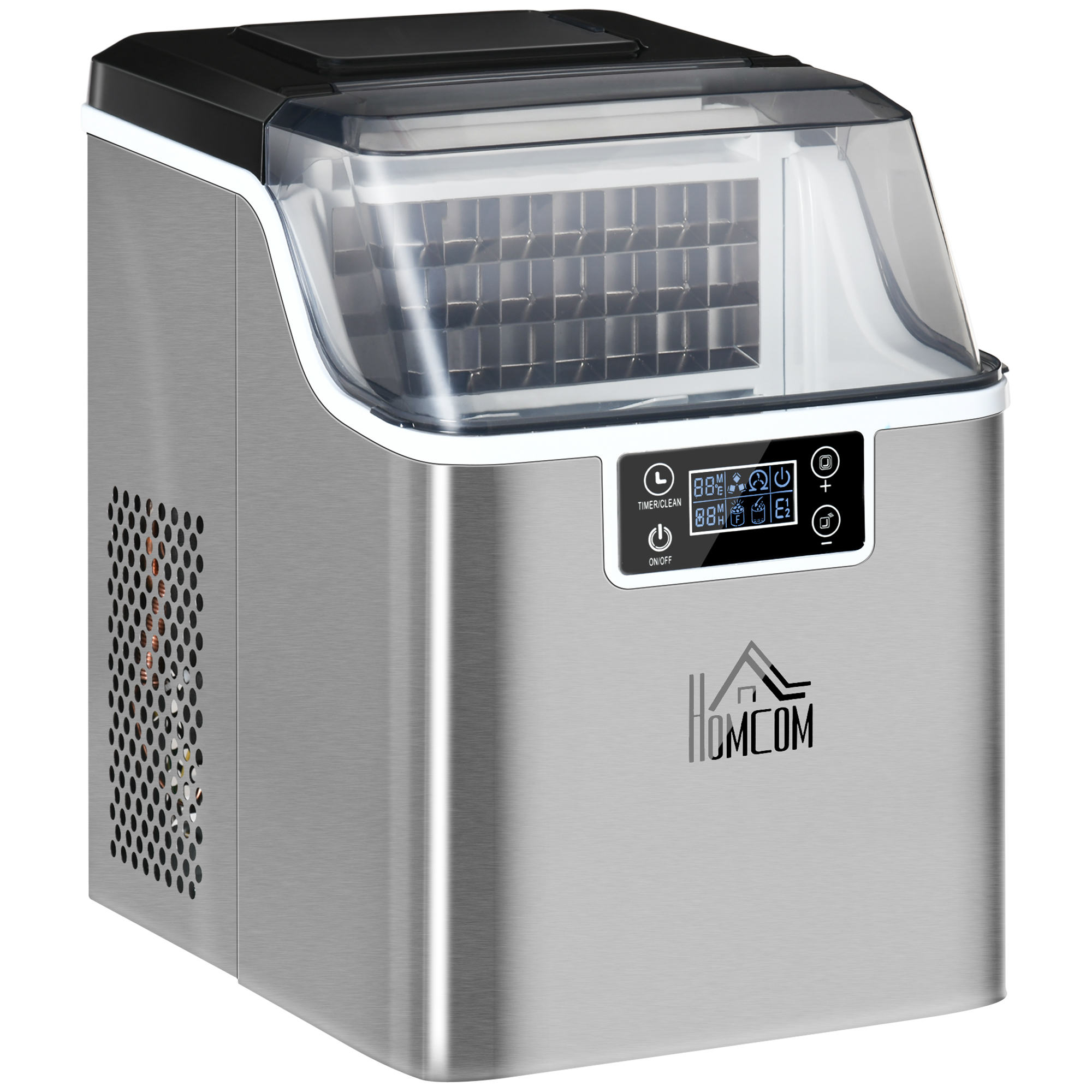 HOMCOM Mașină de Făcut Gheață Rapidă 3.2L Autocurățare Capacitate 20kg/zi pentru Băuturi Răcoritoare | Aosom Romania HOMCOM Mașină de Făcut Gheață Rapidă 3.2L Autocurățare Capacitate 20kg/zi pentru Băuturi Răcoritoare | Aosom Romania