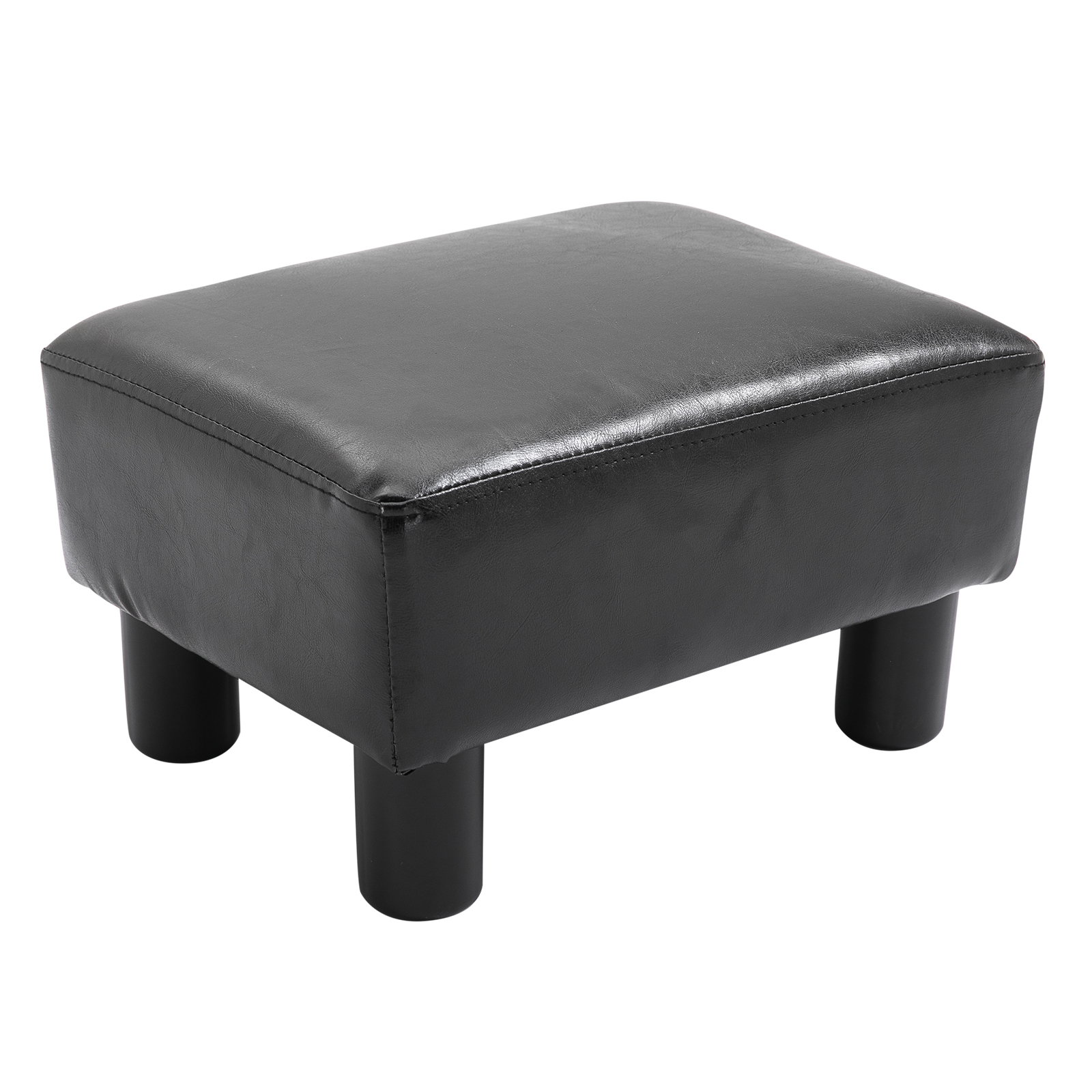 HOMCOM Taburet Dreptunghiular, Căptușit, Design Confortabil, Negru | Aosom Romania HOMCOM Taburet Dreptunghiular, Căptușit, Design Confortabil, Negru | Aosom Romania