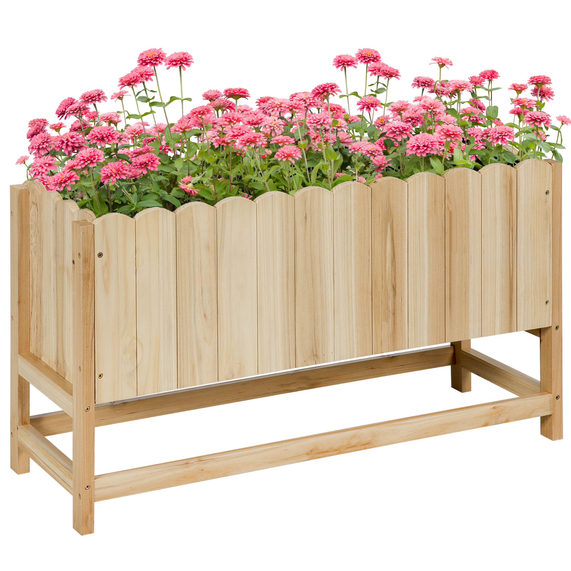 Jardiniera verticala Outsunny, lemn de brad cu orificiu de scurgere 86x30x50cm | Aosom RO Jardiniera verticala Outsunny, lemn de brad cu orificiu de scurgere 86x30x50cm | Aosom RO