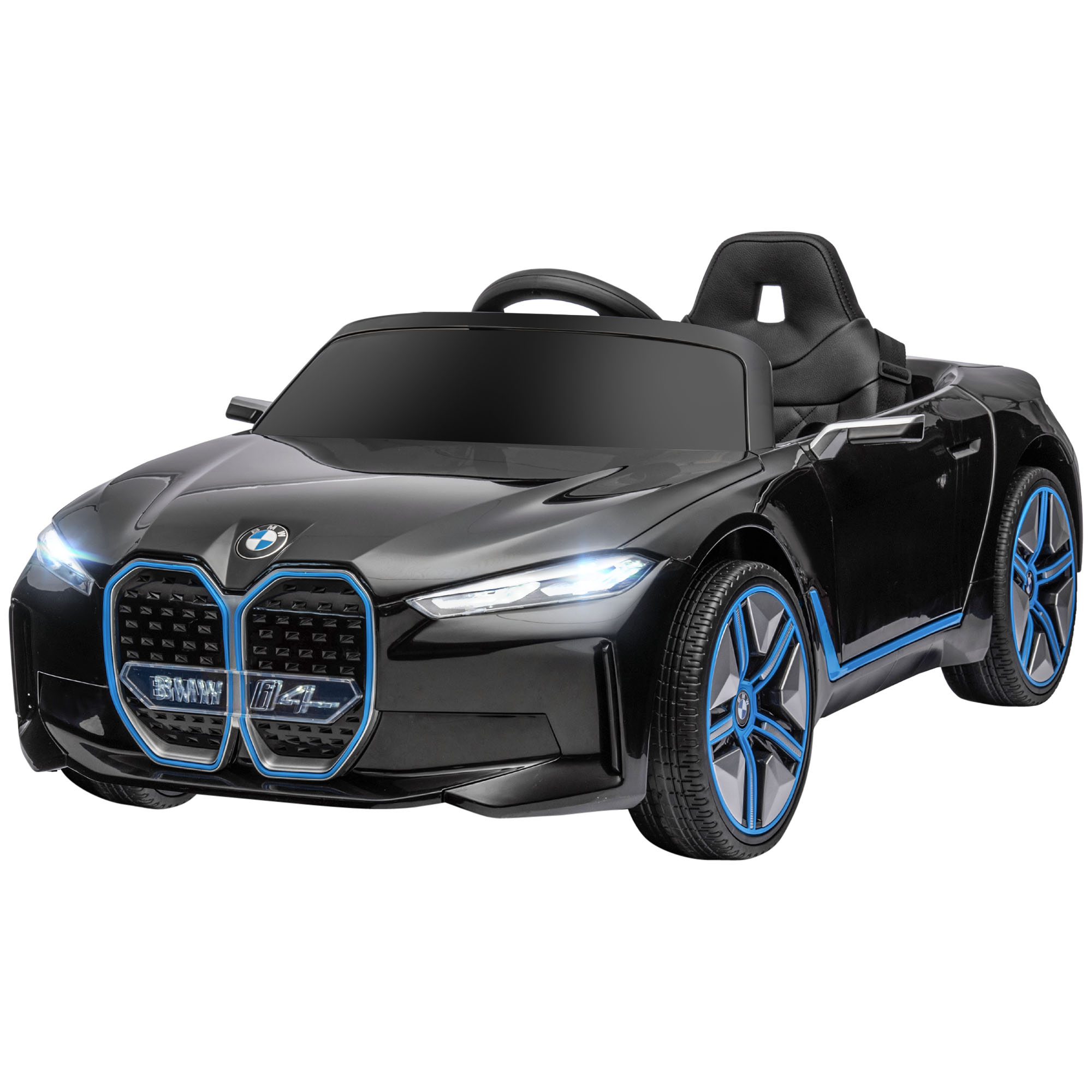 Mașină electrică pentru copii 3-8 ani cu licență BMW cu telecomandă, claxon și faruri, 115x67x45cm negru-roșu-albastru deschis HOMCOM | Aosom RO Mașină electrică pentru copii 3-8 ani cu licență BMW cu telecomandă, claxon și faruri, 115x67x45cm negru-roșu-albastru deschis HOMCOM | Aosom RO