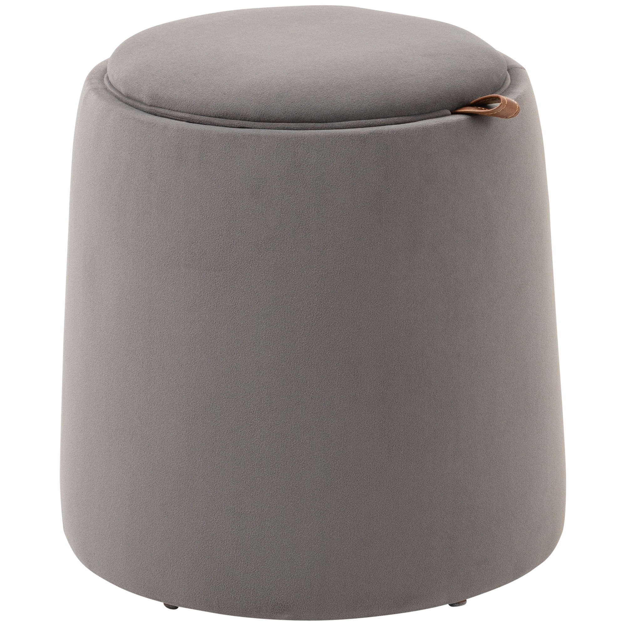 Otomana rotunda cu tava superioara, taburet din material textil cu atingere catifea, masuta de cafea HOMCOM | Aosom RO Otomana rotunda cu tava superioara, taburet din material textil cu atingere catifea, masuta de cafea HOMCOM | Aosom RO
