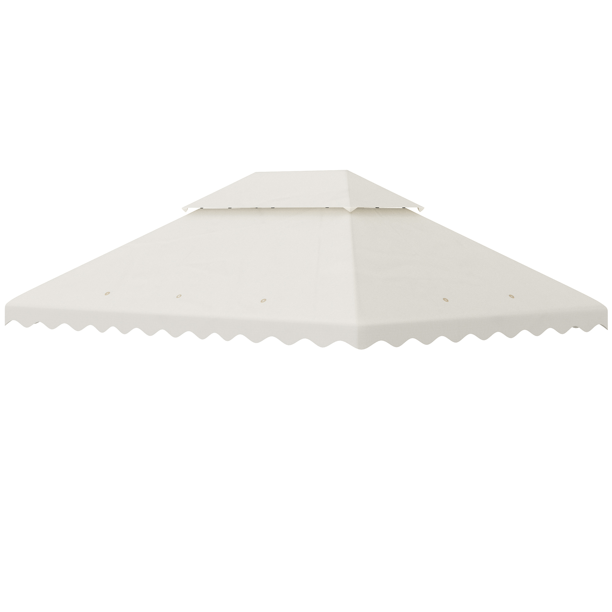 Outsunny Acoperiș Înlocuitor pentru Foișor, Poliester Anti-UV, Capac Foișor 2 Niveluri cu 10 Găuri de Drenaj, 395x297 cm, Crem Outsunny Acoperiș Înlocuitor pentru Foișor, Poliester Anti-UV, Capac Foișor 2 Niveluri cu 10 Găuri de Drenaj, 395x297 cm, Crem