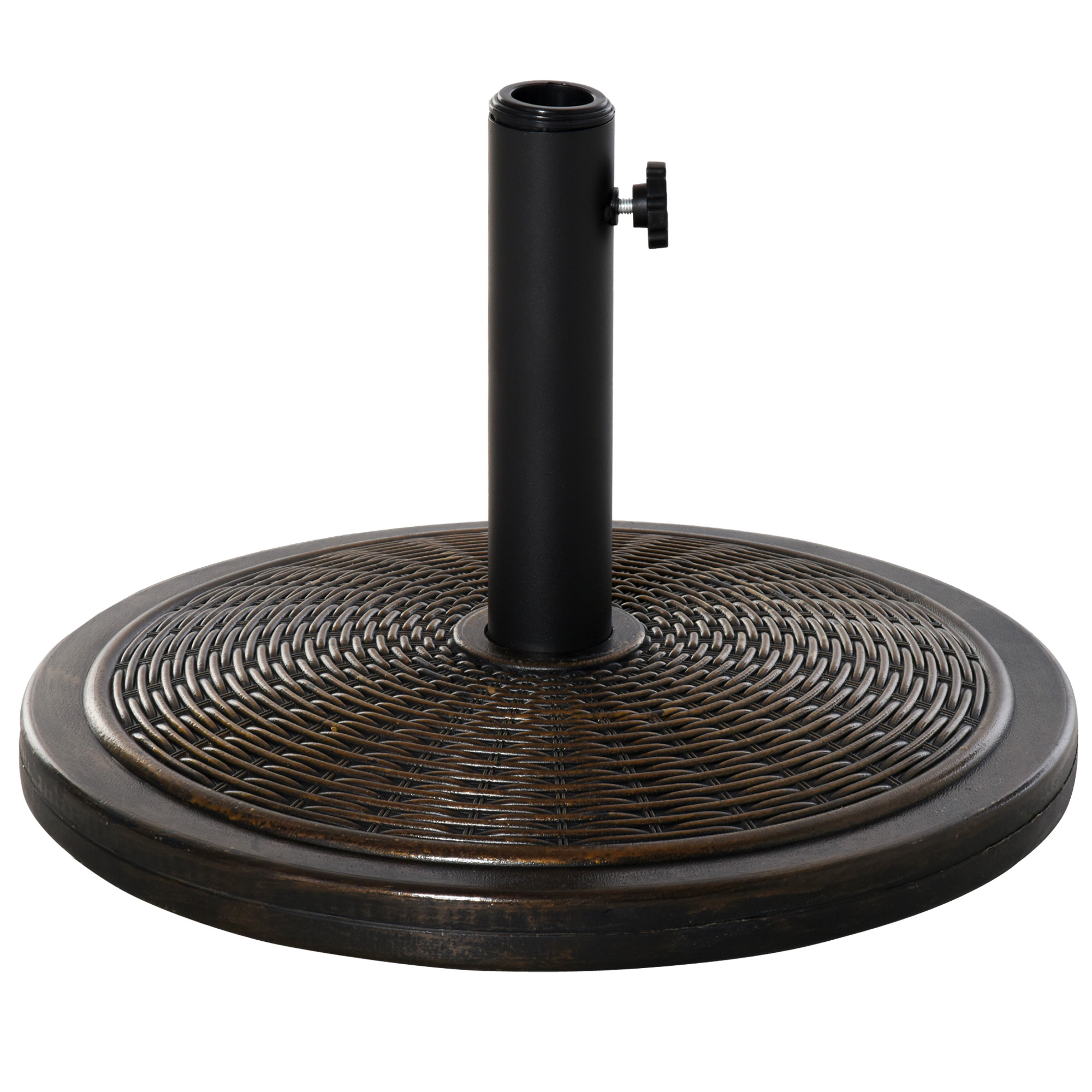 Outsunny Bază Umbrelă 14kg, Ciment și Plastic, Efect Ratan, Bronz | Aosom Romania Outsunny Bază Umbrelă 14kg, Ciment și Plastic, Efect Ratan, Bronz | Aosom Romania