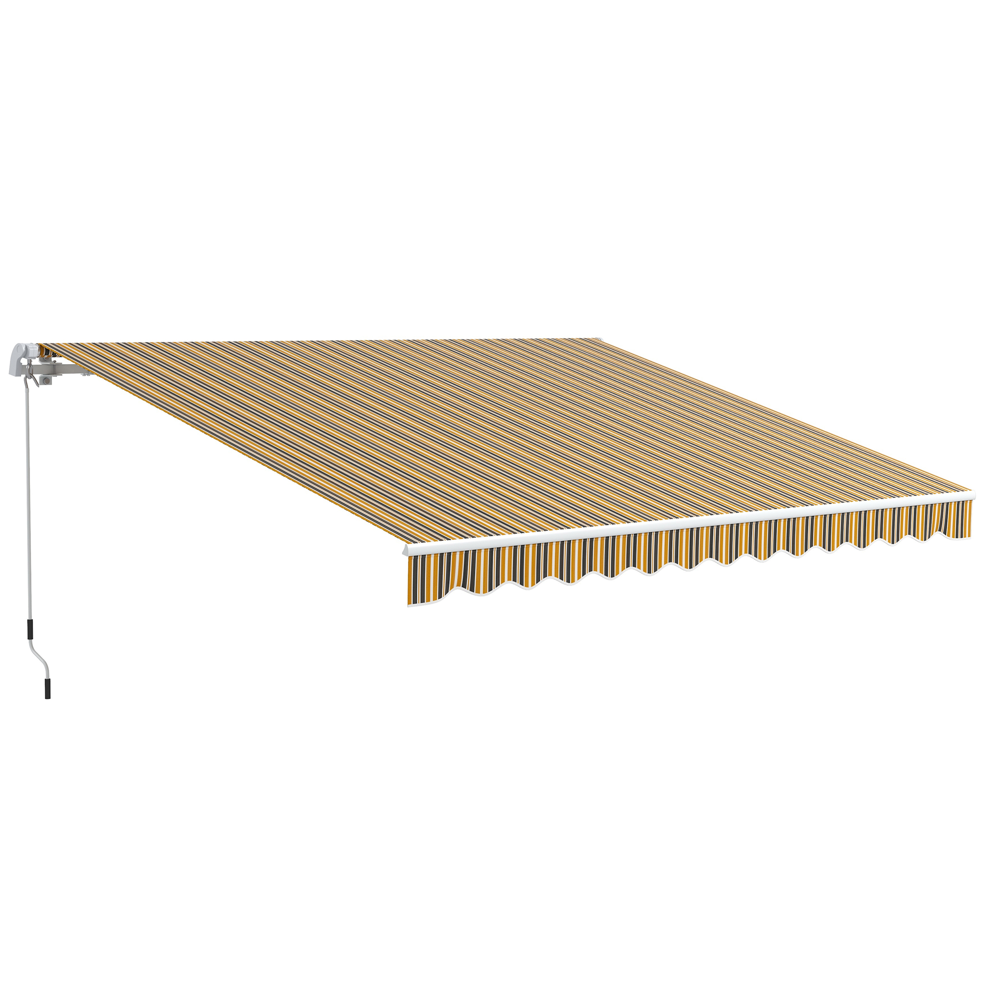 Outsunny Copertină Pliabilă pentru Exterior, Copertină Tip Roll-Up cu Deschidere Manivelă, 350x250 cm, Galben Outsunny Copertină Pliabilă pentru Exterior, Copertină Tip Roll-Up cu Deschidere Manivelă, 350x250 cm, Galben