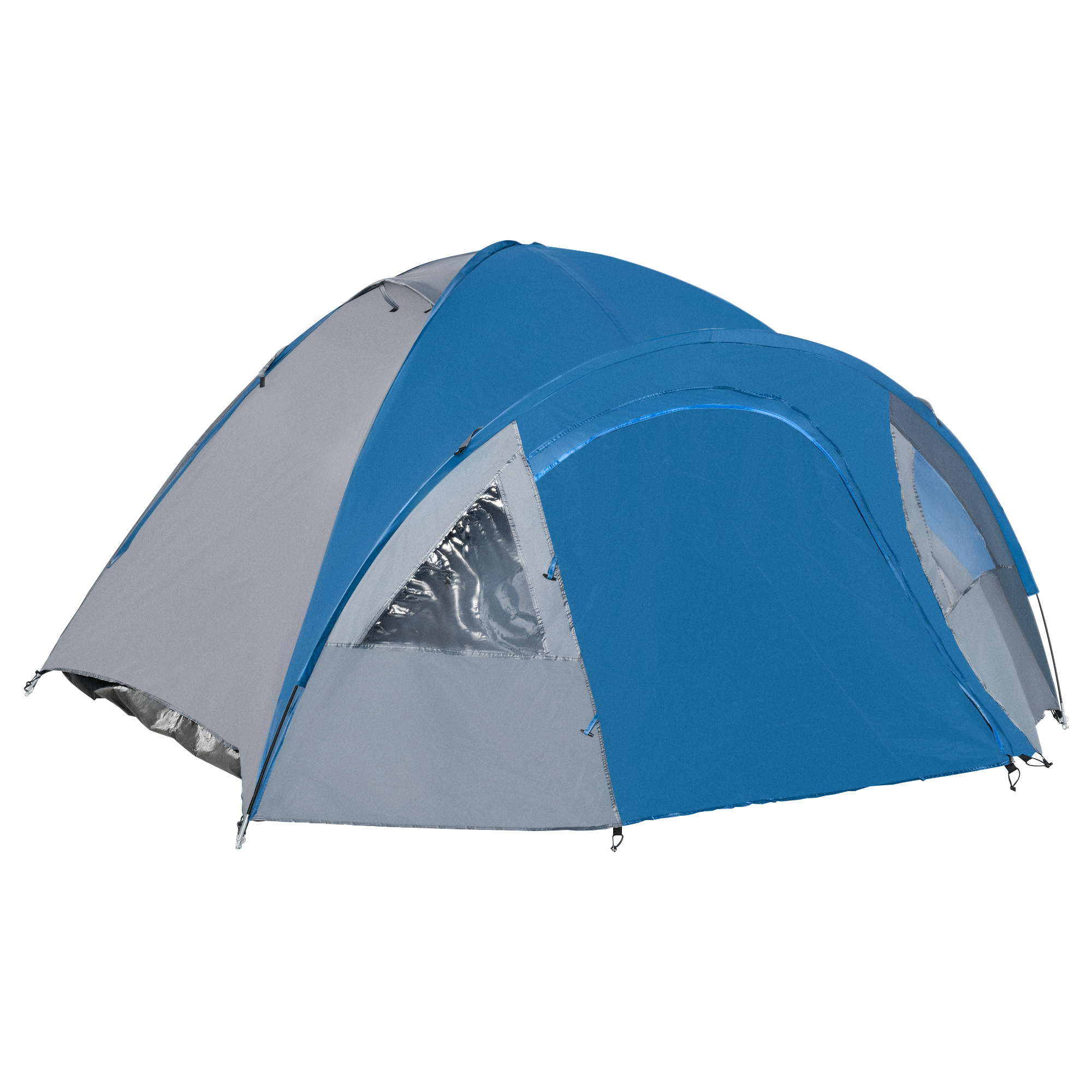 Outsunny Cort de Camping pentru 4 Persoane, cu Spațiu de Depozitare, Albastru, 3x2.50x1.30m | Aosom Romania Outsunny Cort de Camping pentru 4 Persoane, cu Spațiu de Depozitare, Albastru, 3x2.50x1.30m | Aosom Romania