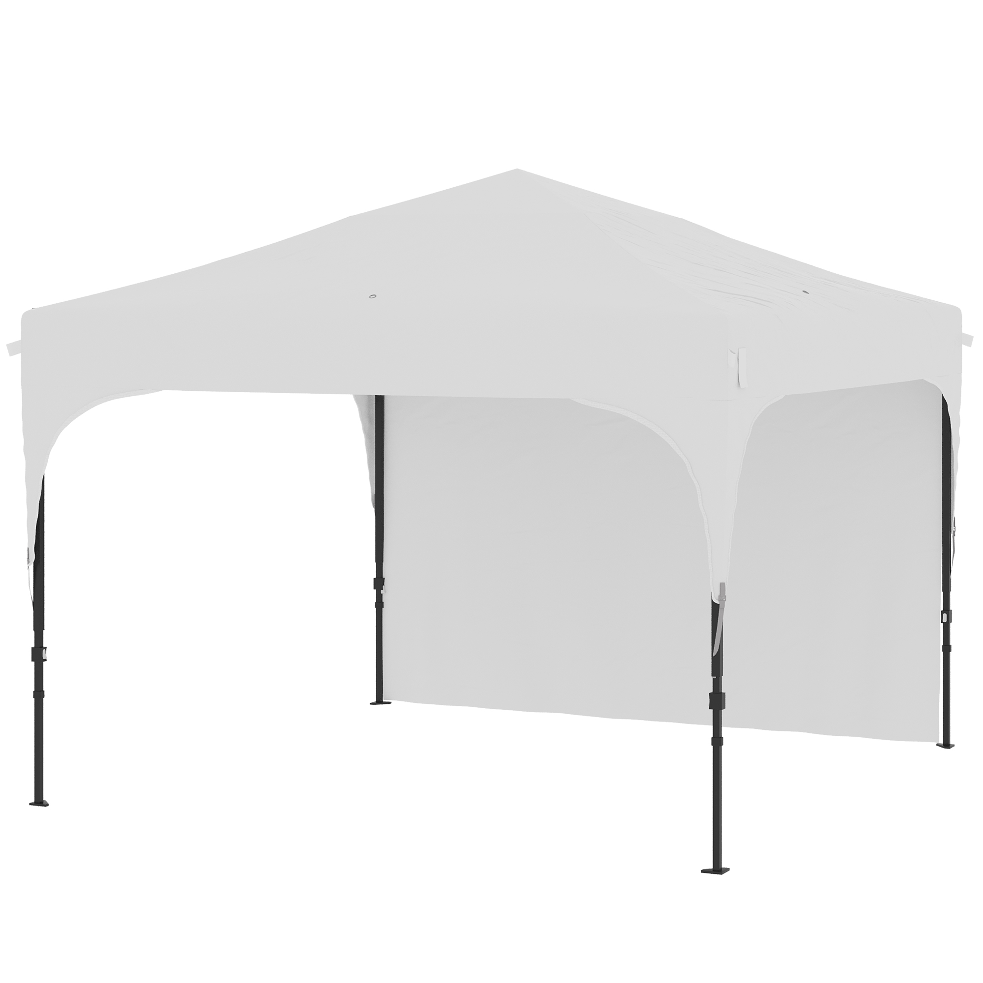Outsunny Foișor de Grădină Pliabil 3x3 m cu Înălțime Reglabilă, din Poliester și Oțel, Alb | Aosom Romania Outsunny Foișor de Grădină Pliabil 3x3 m cu Înălțime Reglabilă, din Poliester și Oțel, Alb | Aosom Romania