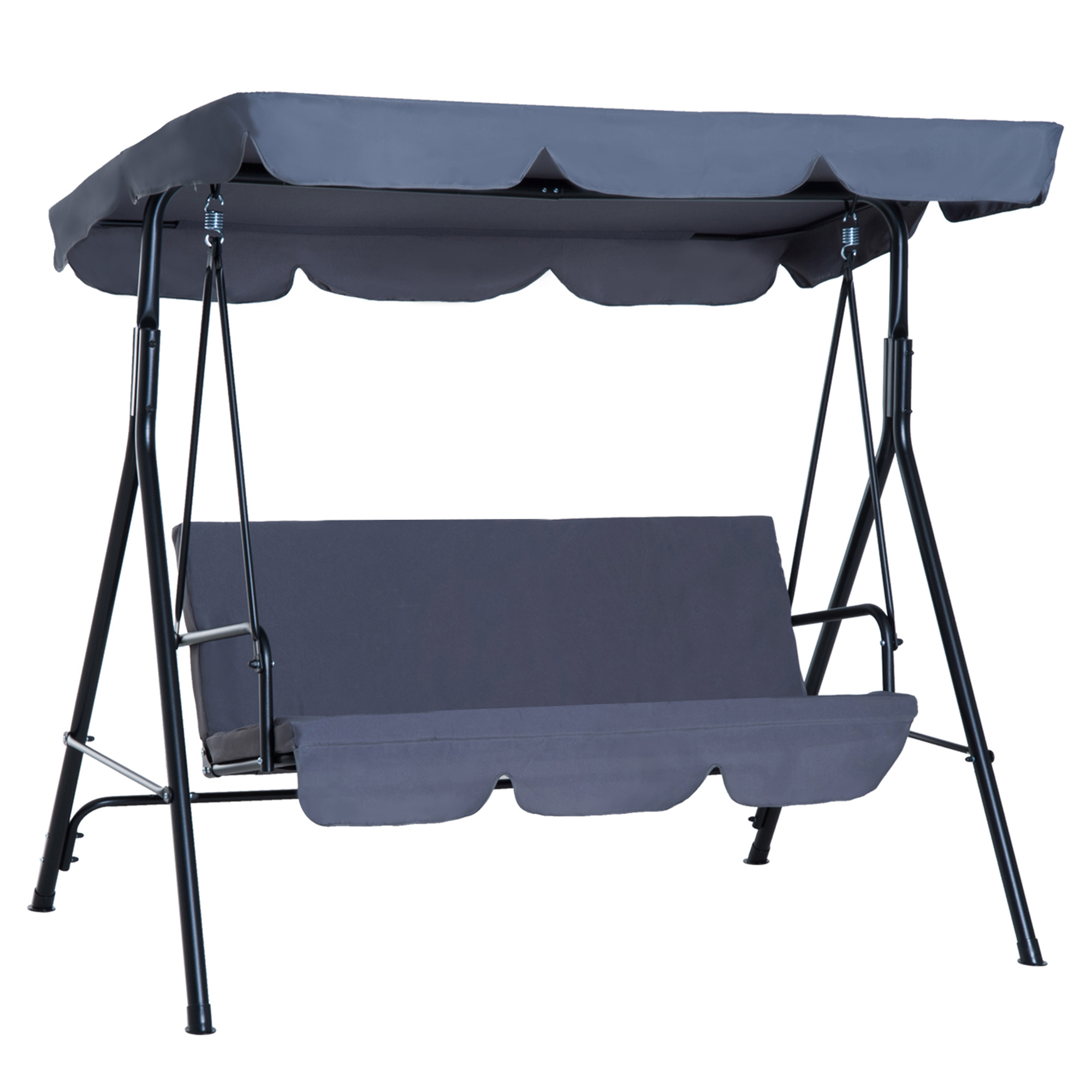 Outsunny Leagăn de Grădină cu Acoperiș Parasolar Reglabil, Material Poliester Rezistent, Design Confortabil, Gri | Aosom Romania Outsunny Leagăn de Grădină cu Acoperiș Parasolar Reglabil, Material Poliester Rezistent, Design Confortabil, Gri | Aosom Romania