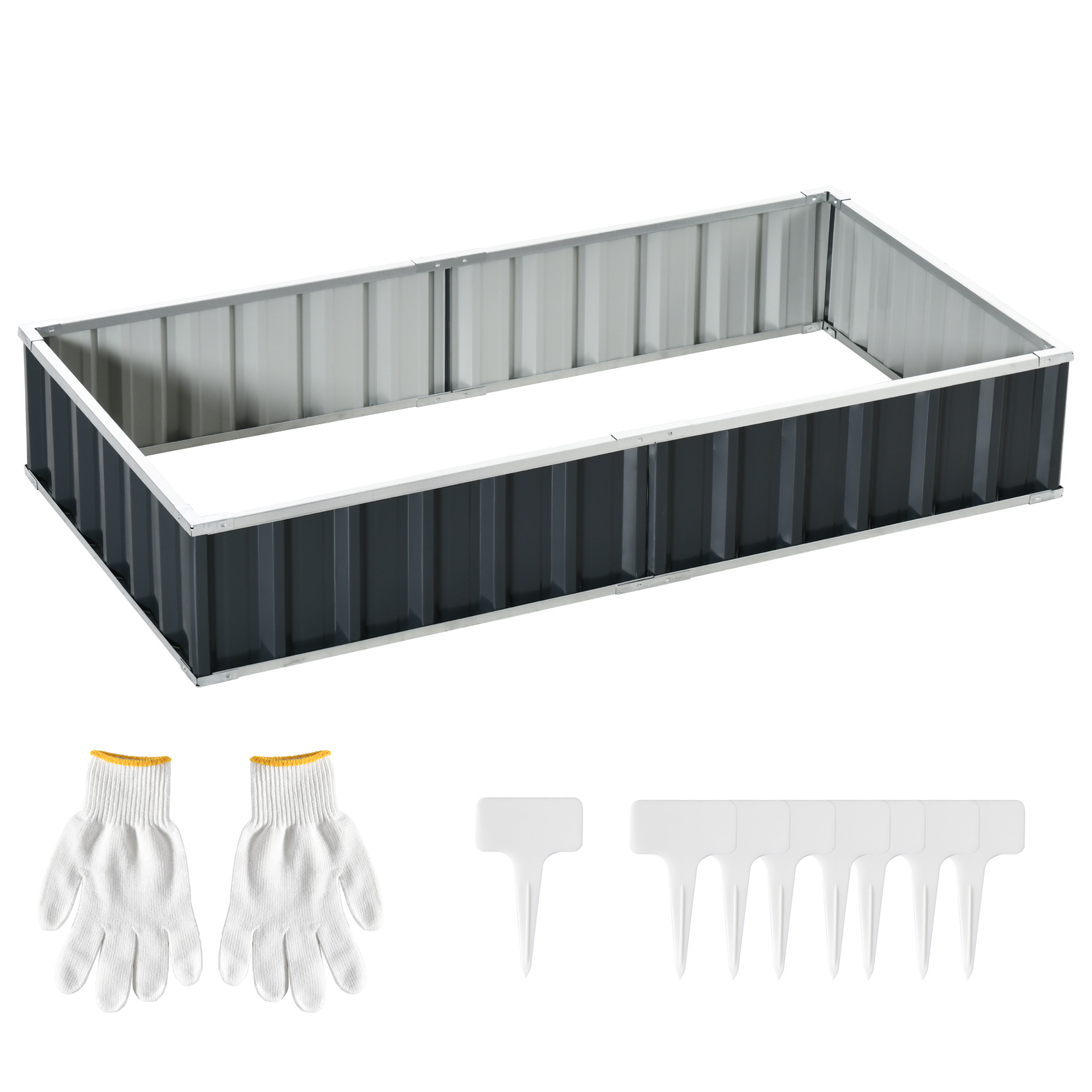Outsunny Pat de Gradina Inaltat din Otel, 74x90x30cm | Aosom Ro Outsunny Pat de Gradina Inaltat din Otel, 74x90x30cm | Aosom Ro