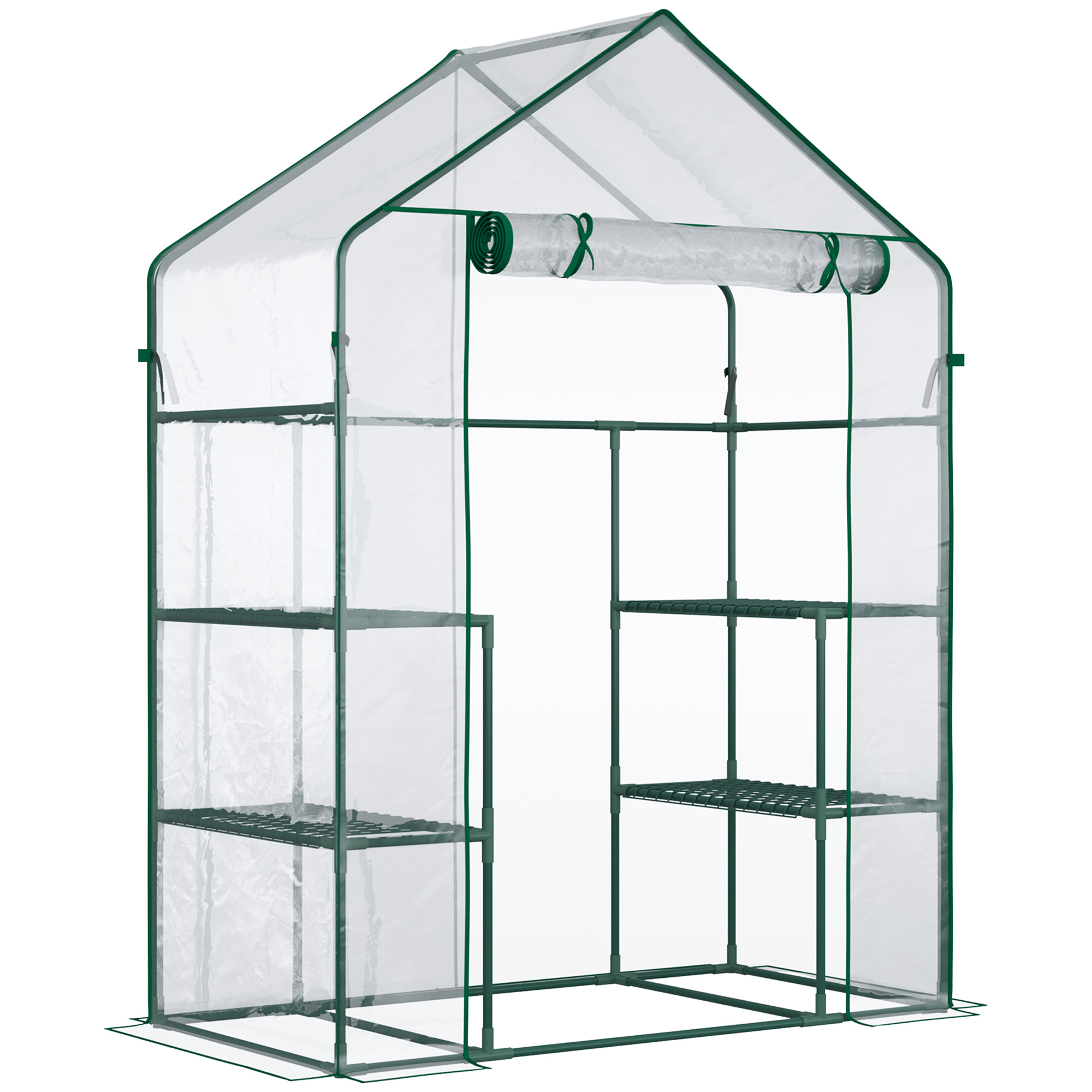 Outsunny Sera de Gradina sera pentru plante, legume, fructe din PE Impermeabila si Anti UV, 142x73x195cm, Verde | Aosom Ro Outsunny Sera de Gradina sera pentru plante, legume, fructe din PE Impermeabila si Anti UV, 142x73x195cm, Verde | Aosom Ro