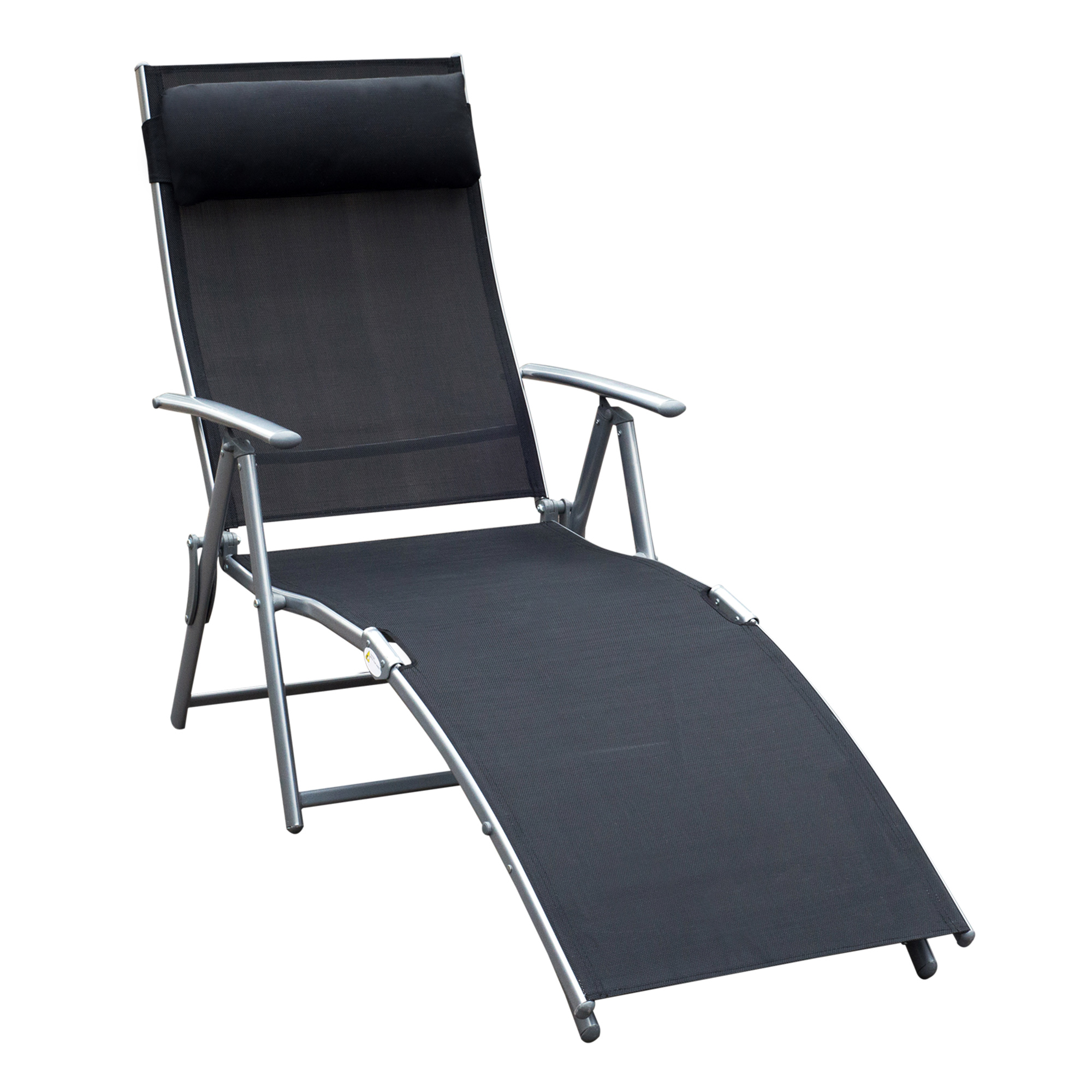 Outsunny Sezlong Relax Pliabil, Cadru Metalic, Confortabil pentru Grădină, 137x63.5x100.5cm, Negru | Aosom Romania Outsunny Sezlong Relax Pliabil, Cadru Metalic, Confortabil pentru Grădină, 137x63.5x100.5cm, Negru | Aosom Romania