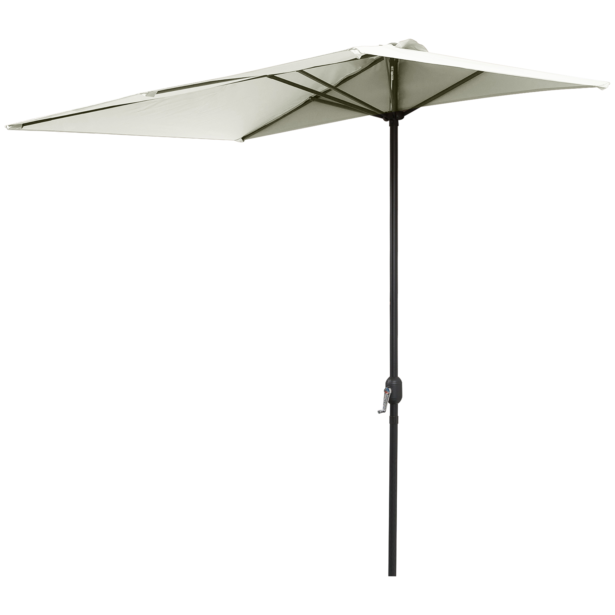 Outsunny Umbrelă de Perete Semicirculară Maro, cu Manivelă, Design Spațiu-Eficient pentru Terasă și Balcon, Φ270x245cm | Aosom Romania Outsunny Umbrelă de Perete Semicirculară Maro, cu Manivelă, Design Spațiu-Eficient pentru Terasă și Balcon, Φ270x245cm | Aosom Romania