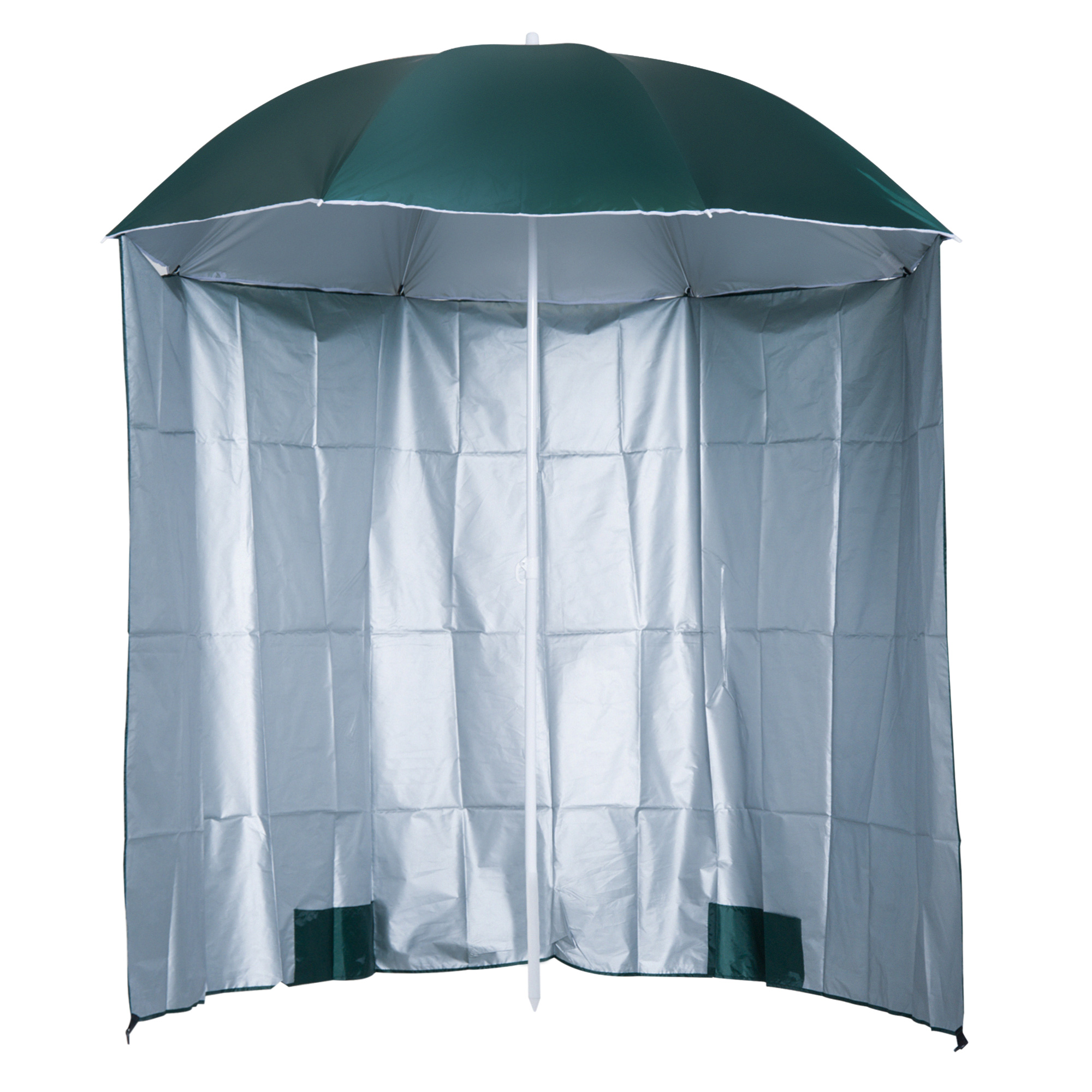 Outsunny Umbrelă de Plajă și Grădină cu Perdea Parasolară, Poliester și Metal, Φ220cm, Verde Închis | Aosom Romania Outsunny Umbrelă de Plajă și Grădină cu Perdea Parasolară, Poliester și Metal, Φ220cm, Verde Închis | Aosom Romania