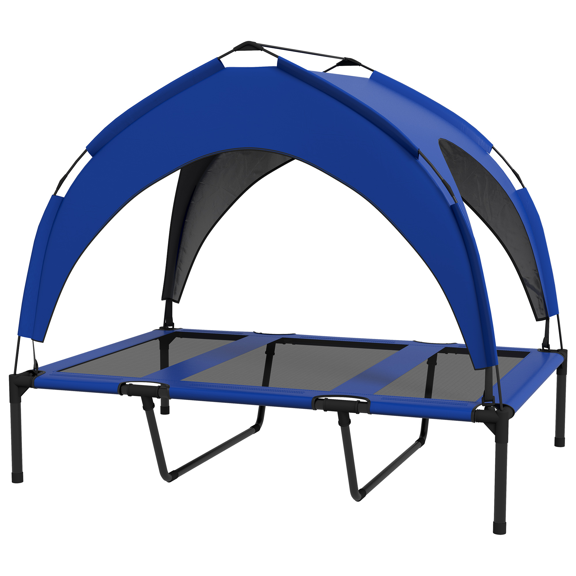 PawHut Pat Înălțat Racoritor pentru Câini, Design Portabil, Ideal pentru Vară, cu Plasă Respirabilă, 106x76x94cm, Albastru Închis | Aosom Romania PawHut Pat Înălțat Racoritor pentru Câini, Design Portabil, Ideal pentru Vară, cu Plasă Respirabilă, 106x76x94cm, Albastru Închis | Aosom Romania
