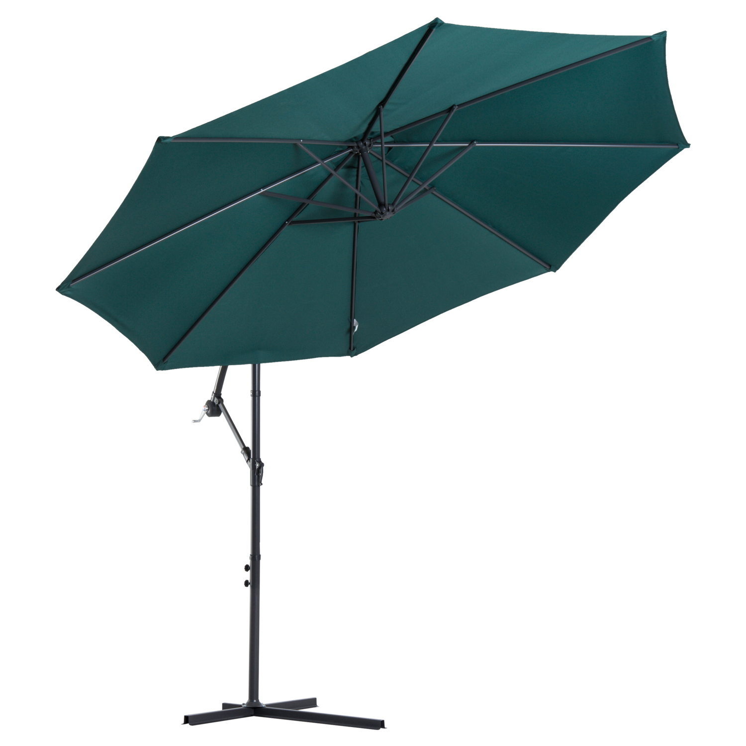 Umbrela Impermeabila cu Brat Lateral Outsunny, Structura Otel, Verde Φ300x250cm | Aosom RO Umbrela Impermeabila cu Brat Lateral Outsunny, Structura Otel, Verde Φ300x250cm | Aosom RO