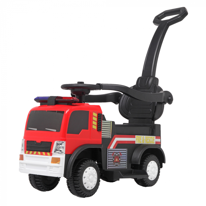 Masinuta electrica camion cu maner 3 in 1 Kinderauto FireTruck 30W 6V, scaun tapitat, music player Masinuta electrica camion cu maner 3 in 1 Kinderauto FireTruck 30W 6V, scaun tapitat, music player