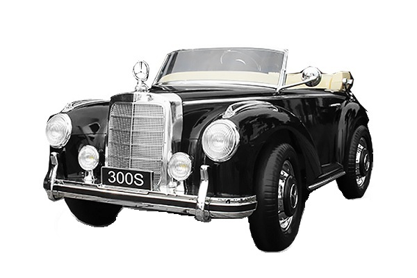 Masinuta electrica de epoca Mercedes 300S, 90W putere, 12V PREMIUM Negru Masinuta electrica de epoca Mercedes 300S, 90W putere, 12V PREMIUM Negru