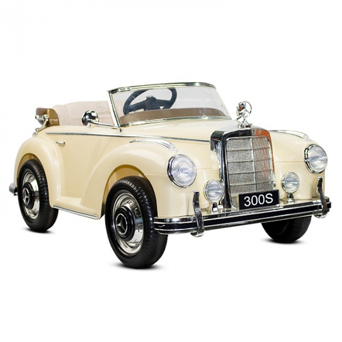 Masinuta electrica de epoca Mercedes 300S, 90W putere, 12V PREMIUM Beige Masinuta electrica de epoca Mercedes 300S, 90W putere, 12V PREMIUM Beige