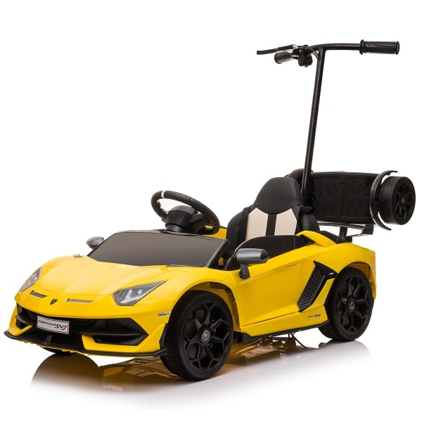 Masinuta electrica + hoverboard, Lamborghini Aventador SVJ, 70W, 12V 14Ah premium, Galben Masinuta electrica + hoverboard, Lamborghini Aventador SVJ, 70W, 12V 14Ah premium, Galben
