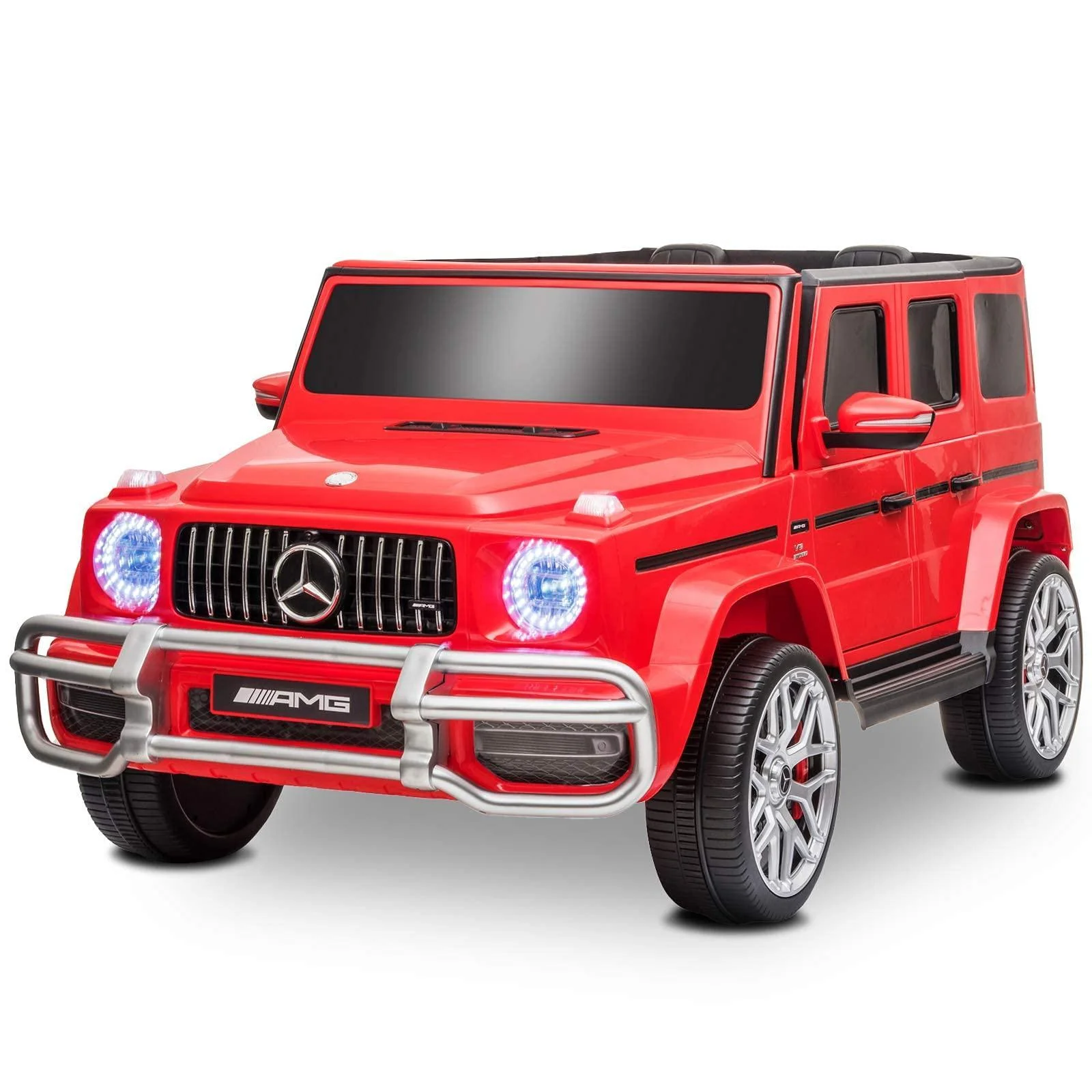 Masinuta electrica pentru 2 copii Mercedes G63 XXL 4x4 180W 12V PREMIUM culoare Rosu Masinuta electrica pentru 2 copii Mercedes G63 XXL 4x4 180W 12V PREMIUM culoare Rosu