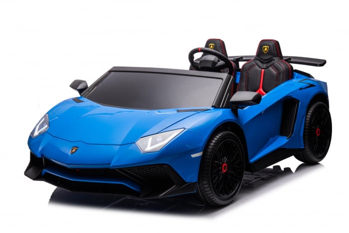 Masinuta electrica pentru copii 3-15 ani, Lamborghini Aventador SV 300W 24V Premium, culoare Albastra Masinuta electrica pentru copii 3-15 ani, Lamborghini Aventador SV 300W 24V Premium, culoare Albastra