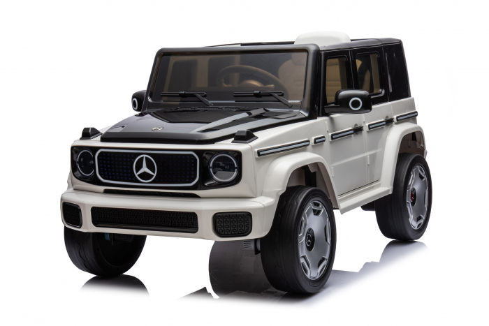 Masinuta electrica pentru copii, Mercedes EQG 140W 12V 9Ah, Premium, culoare Alba Masinuta electrica pentru copii, Mercedes EQG 140W 12V 9Ah, Premium, culoare Alba