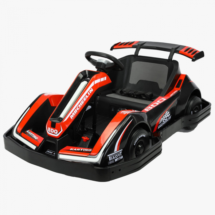 Masinuta-Kart electric pentru copii 3-11 ani, Racing 90W 12V 7Ah, telecomanda, culoare Rosie Masinuta-Kart electric pentru copii 3-11 ani, Racing 90W 12V 7Ah, telecomanda, culoare Rosie