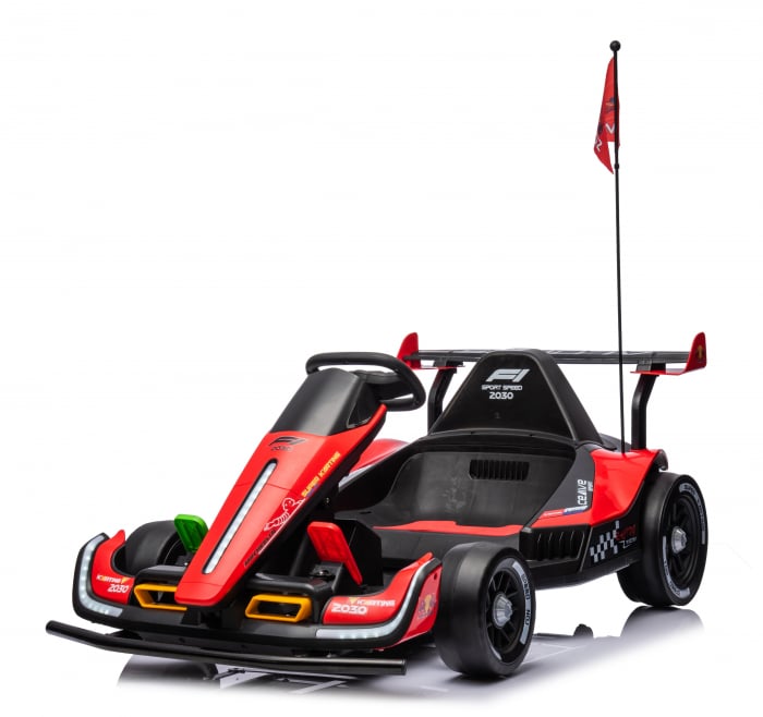 Masinuta - Kart electric pentru copii 3-11 ani, Racing F1 500W 24V, telecomanda, culoare rosie Masinuta - Kart electric pentru copii 3-11 ani, Racing F1 500W 24V, telecomanda, culoare rosie