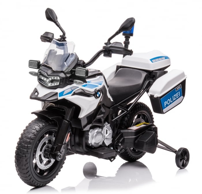 Motocicleta electrica de politie BMW F850 GS 90W 12V cu roti MOI Polizei Motocicleta electrica de politie BMW F850 GS 90W 12V cu roti MOI Polizei