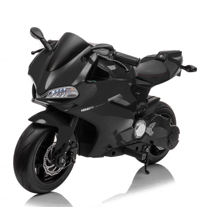Motocicleta electrica pentru copii Kinderauto SX1629, putere 250W, 24V, roti moi cauciuc EVA, Neagra Motocicleta electrica pentru copii Kinderauto SX1629, putere 250W, 24V, roti moi cauciuc EVA, Neagra
