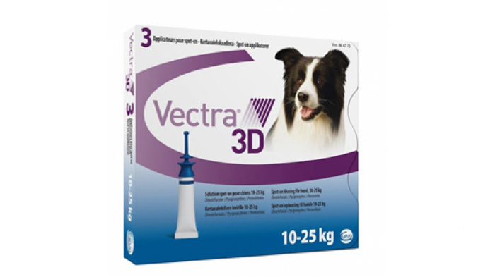 Vectra 3D solutie spot-on pentru caini 10-25kg, 3 pipete