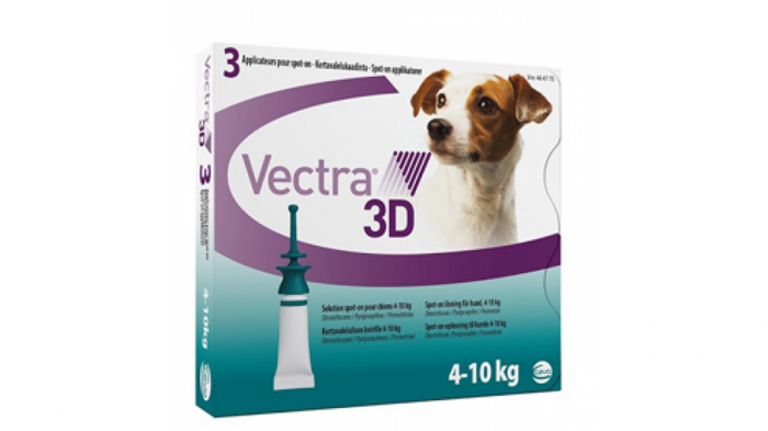 Vectra 3D solutie spot-on pentru caini 4-10kg, 3 pipete