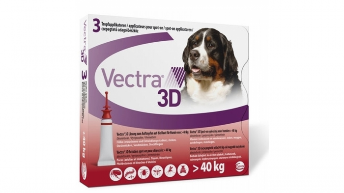 Vectra 3D solutie spot-on pentru caini 40kg, 1 pipete