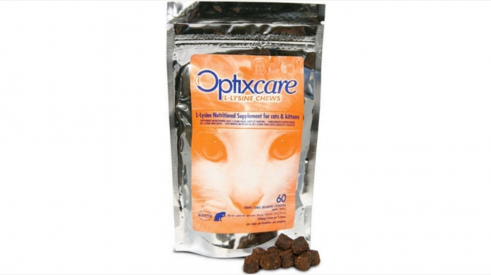 Optixcare L-LYSINE CHEWS supliment pentru pisici, 60 tablete