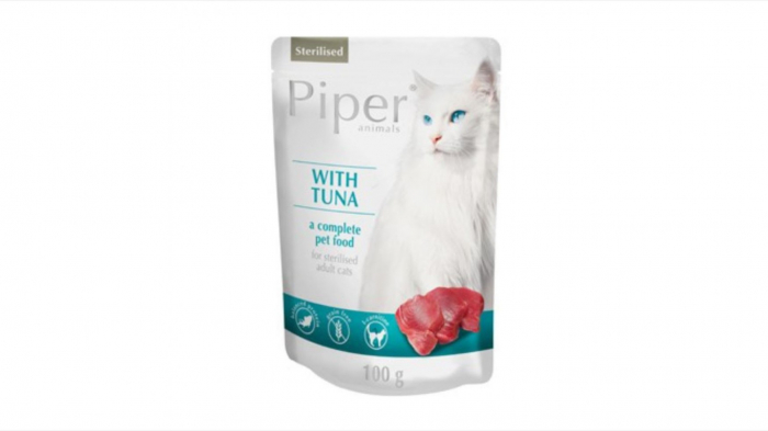 Plic hrana umeda Piper Cat Sterilised, Ton 100 g