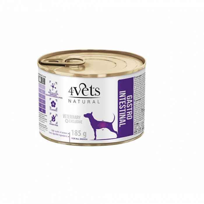 Dieta veterinara Gastro Intestinal Support pentru caini 4VetS, 185 g Dieta veterinara Gastro Intestinal Support pentru caini 4VetS, 185 g