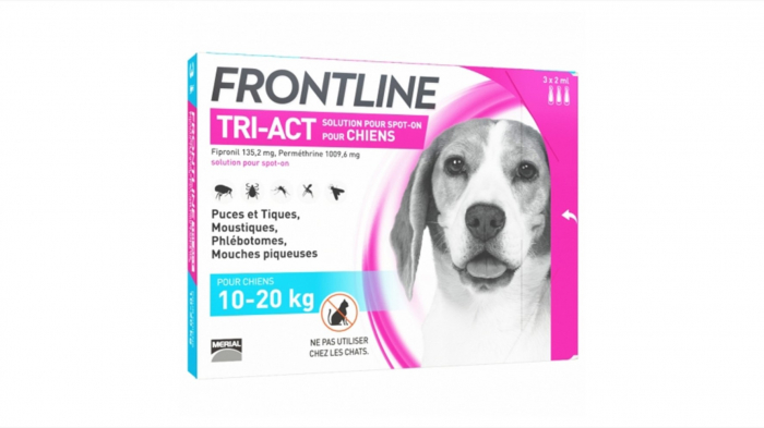Frontline Tri-act M spot on pentru caini 10-20 kg - 3 pipete antiparazitare Frontline Tri-act M spot on pentru caini 10-20 kg - 3 pipete antiparazitare