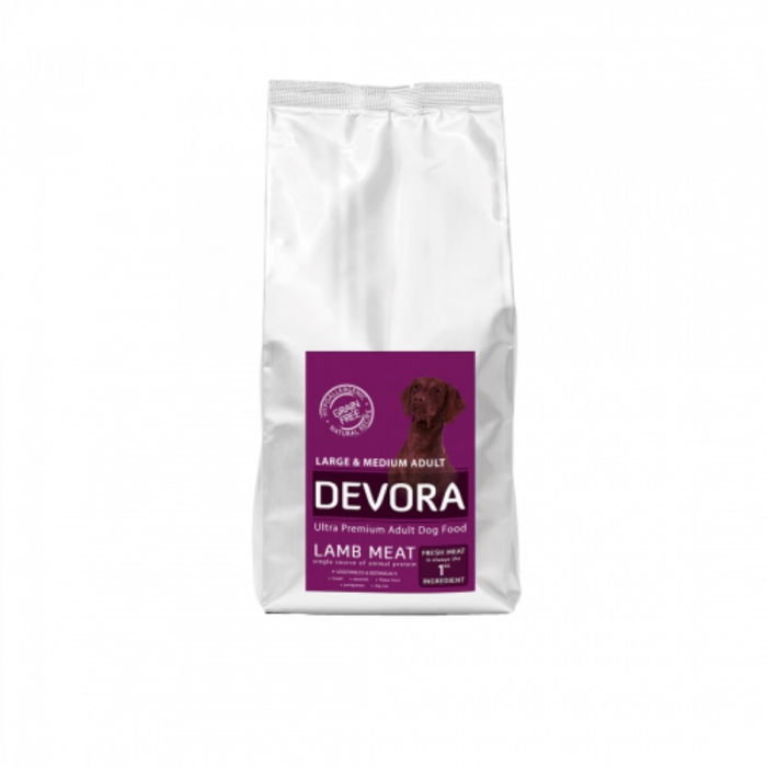 Hrana uscata pentru caini Devora Grain Free Adult Large Medium cu miel 7.5 kg Hrana uscata pentru caini Devora Grain Free Adult Large Medium cu miel 7.5 kg