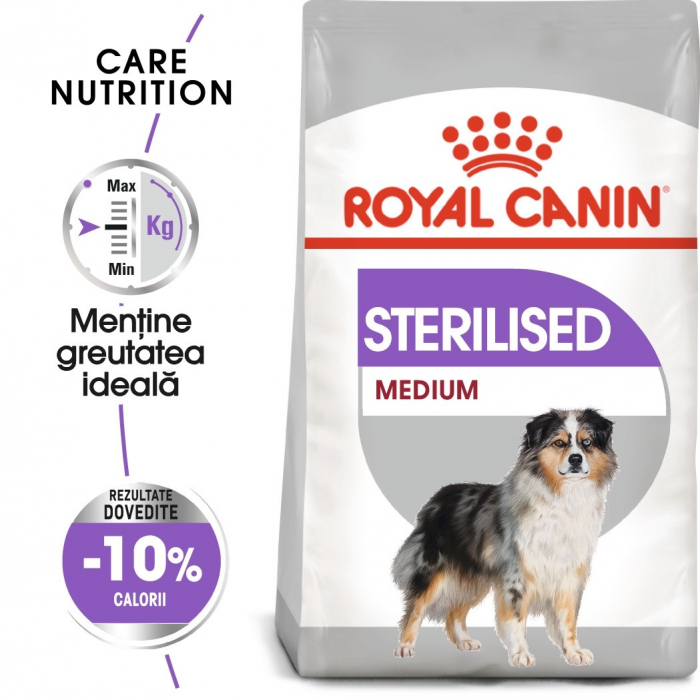 Royal Canin Medium Sterilised Adult, hrana uscata caini sterilizati, 3 kg Royal Canin Medium Sterilised Adult, hrana uscata caini sterilizati, 3 kg