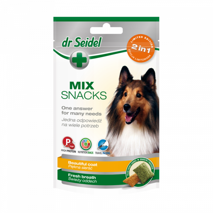 MIX Recompense Blana frumoasa Respiratie proaspata pentru caini, Dr. Seidel, 90g MIX Recompense Blana frumoasa Respiratie proaspata pentru caini, Dr. Seidel, 90g