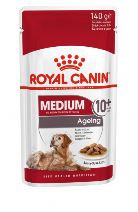 Royal Canin Medium Ageing hrana umeda caine senior (in sos), 140 g Royal Canin Medium Ageing hrana umeda caine senior (in sos), 140 g