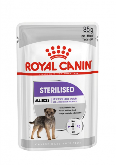 Royal Canin Sterilised Adult hrana umeda caine sterilizat (loaf), 12 x 85 g Royal Canin Sterilised Adult hrana umeda caine sterilizat (loaf), 12 x 85 g