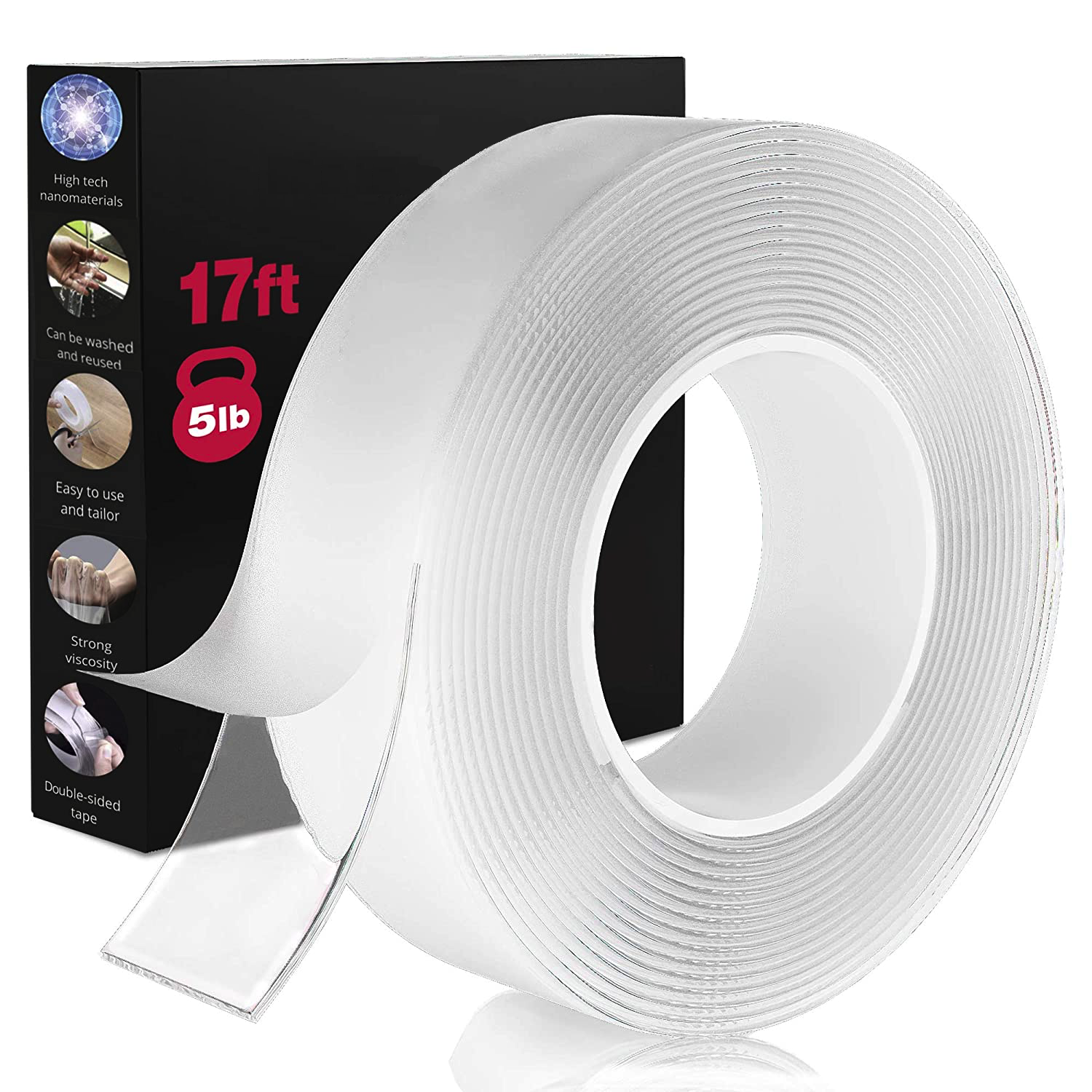 Banda Ivy Grip 3M din SILICON transparent dublu adeziva incolora LL Banda Ivy Grip 3M din SILICON transparent dublu adeziva incolora LL