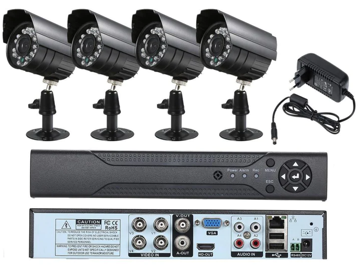 KIT de Supraveghere si Securitate Video CCTV 4 Camere 5G 4K HD Lentile 36mm